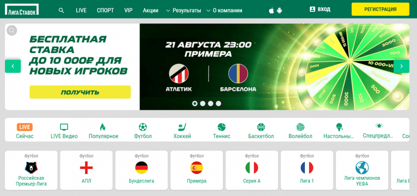 Обзор известного букмекера Лига Ставок