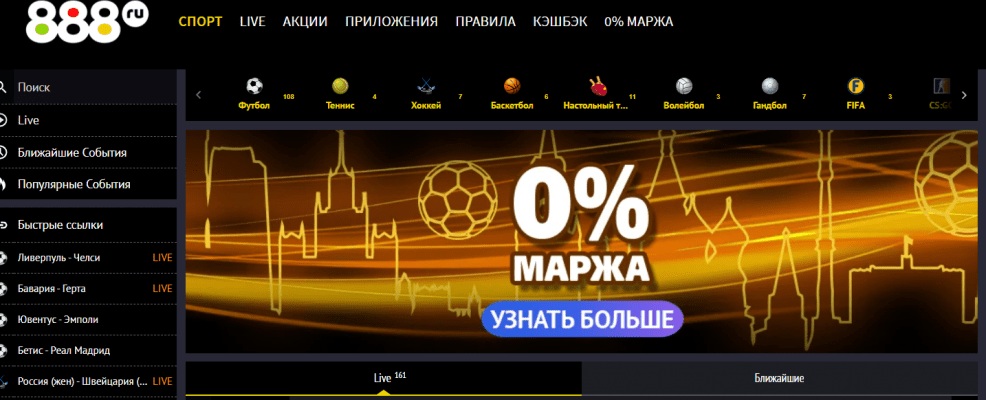 Обзор букмекера 888.ru