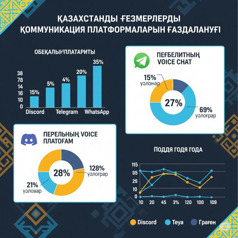 Сравнение популярности различных платформ общения среди казахстанских геймеров