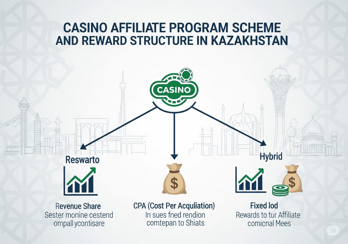 Схема партнерских программ казино и структуры вознаграждений в Казахстане