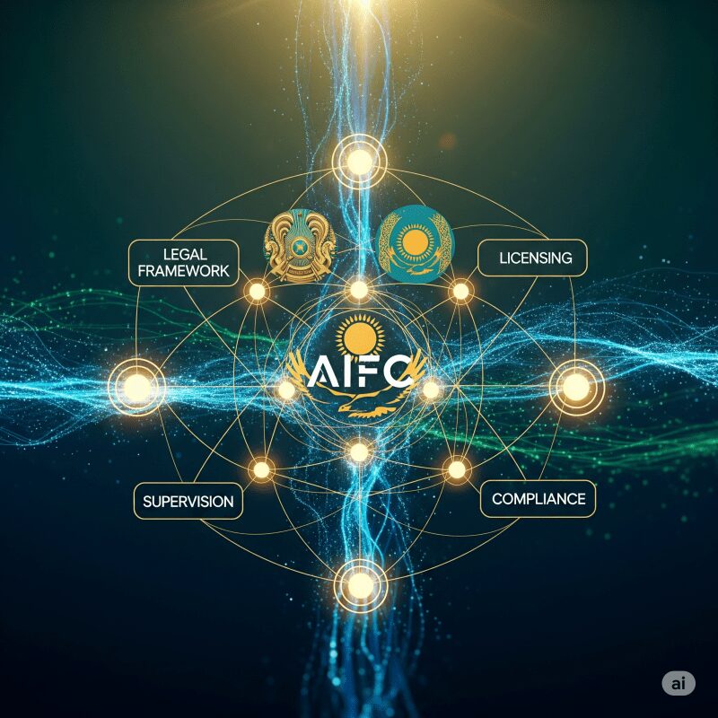 Схема регулирования цифровых активов в МФЦА Казахстан