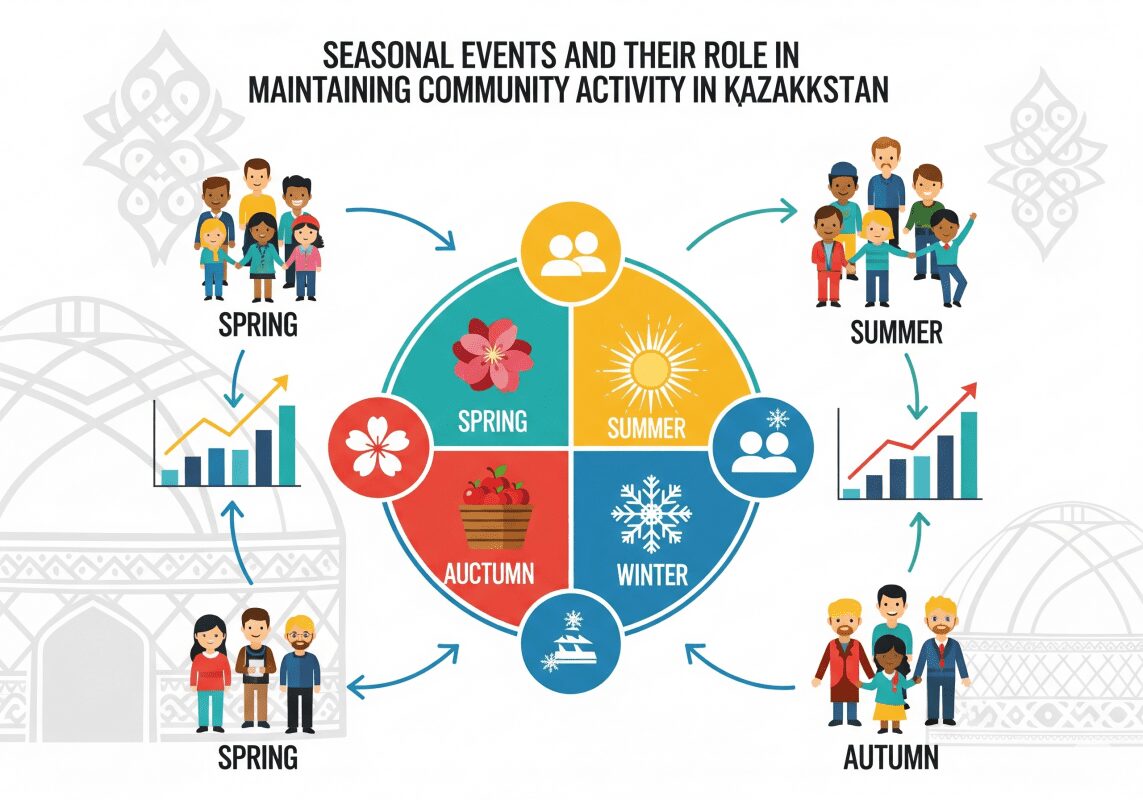 Сезонные события и их роль в поддержании активности сообщества в Казахстане
