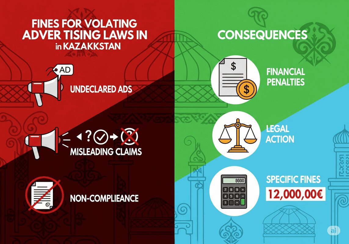Штрафы за нарушение рекламного законодательства в Казахстане