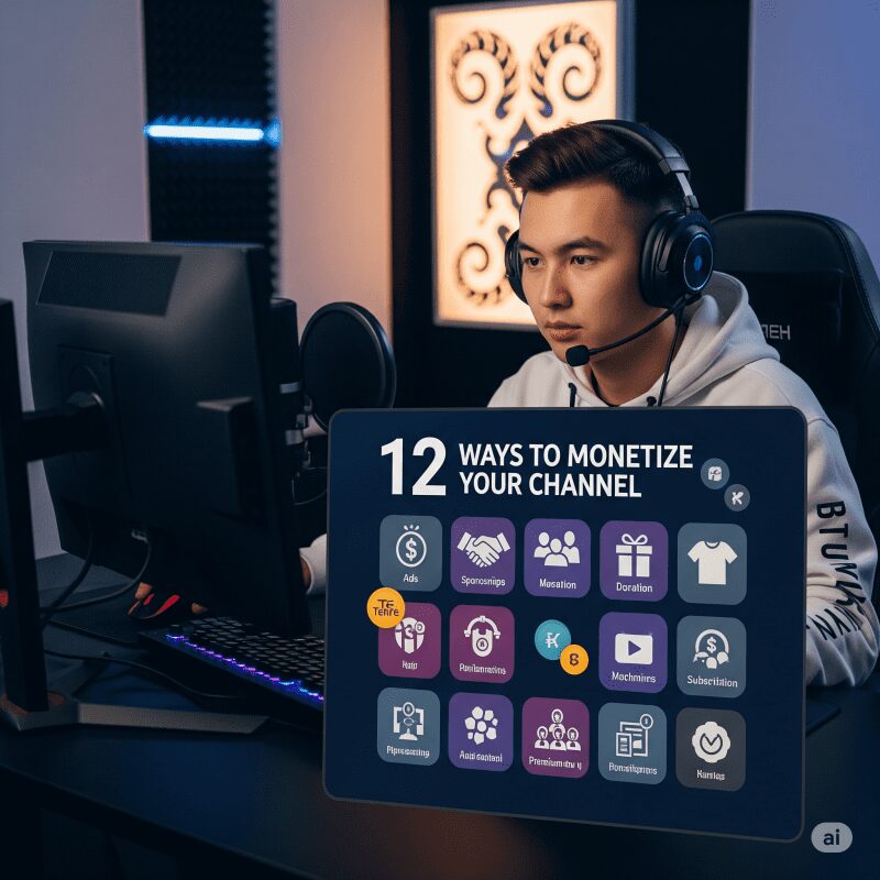 Монетизация игрового YouTube-канала в Казахстане: 12 проверенных способов заработка