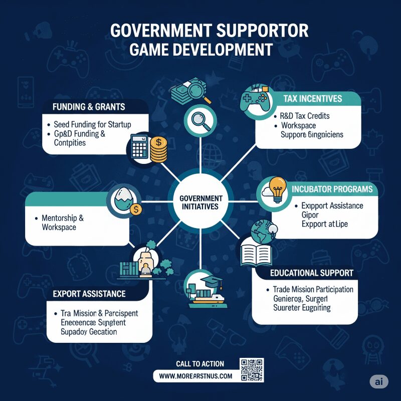 Инфографика государственной поддержки геймдева