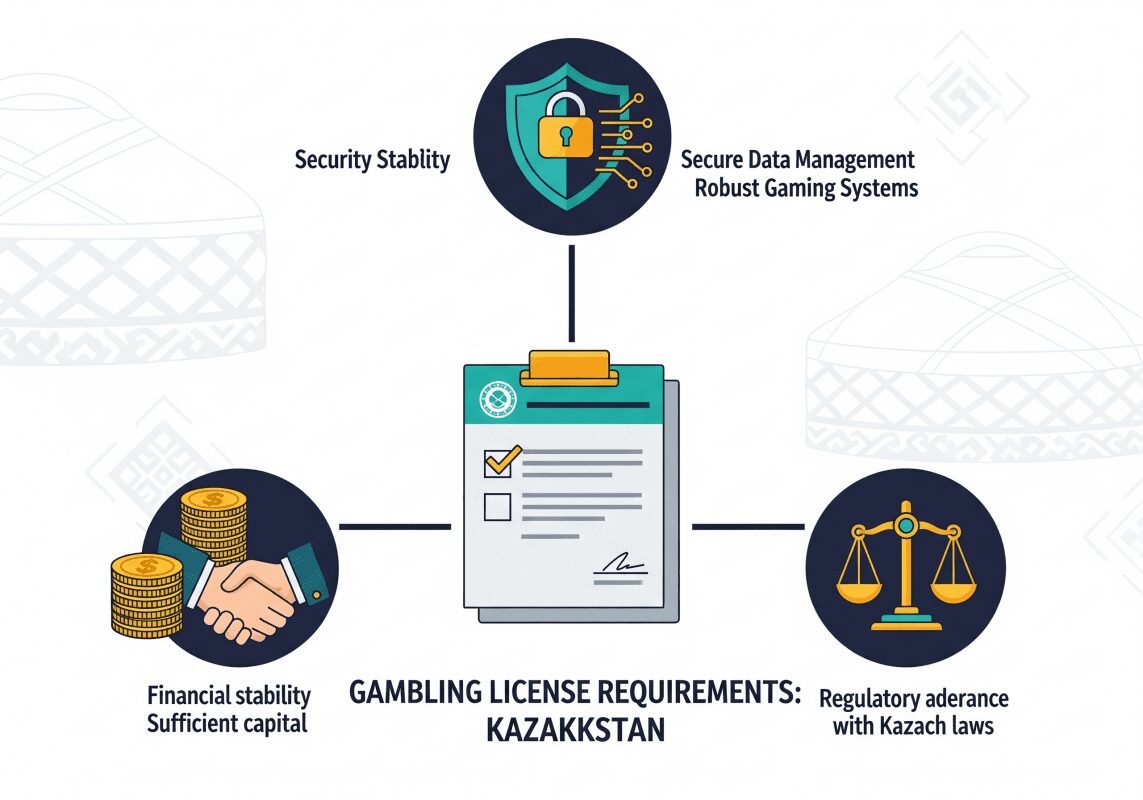 Основные требования для получения лицензии на азартные игры в Казахстане