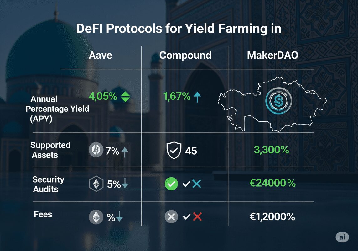 Сравнение DeFi протоколов для Yield Farming в Казахстане