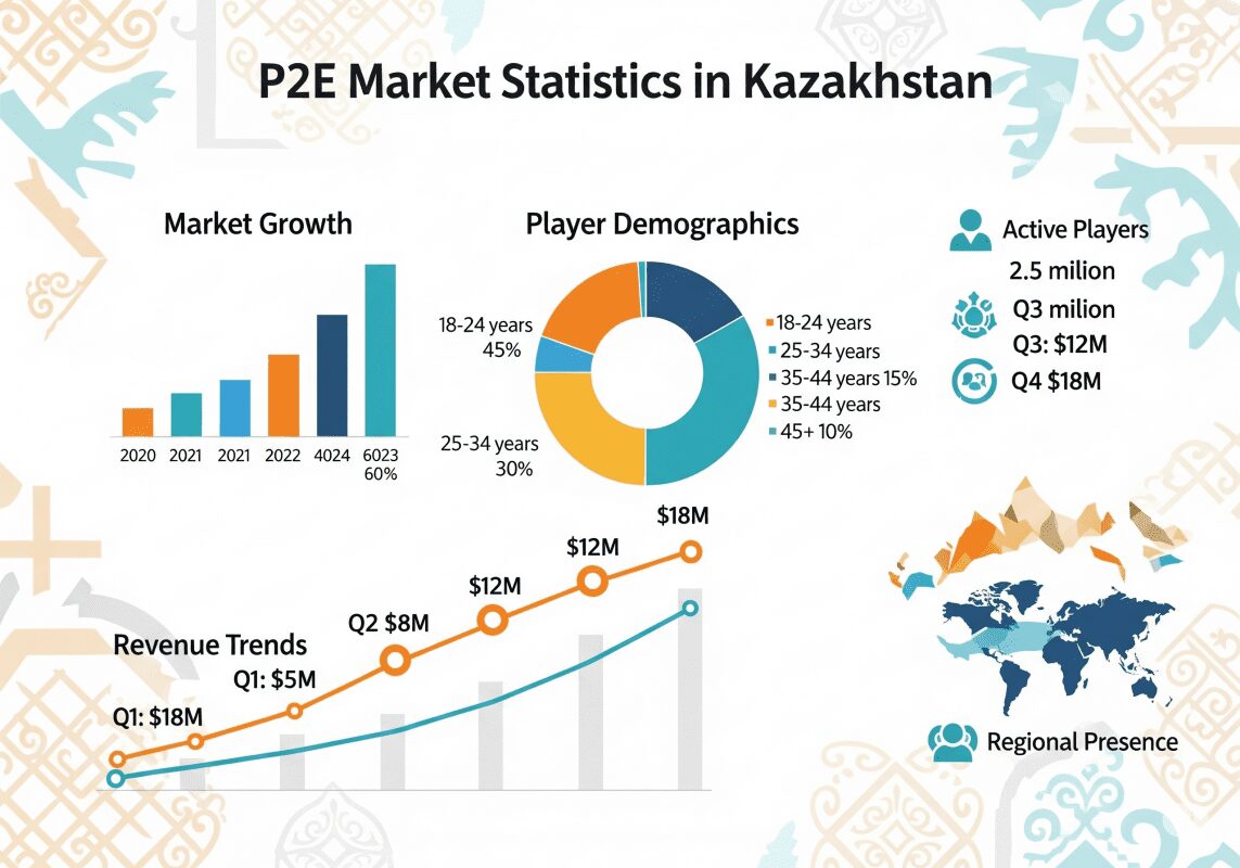 Статистика P2E рынка в Казахстане