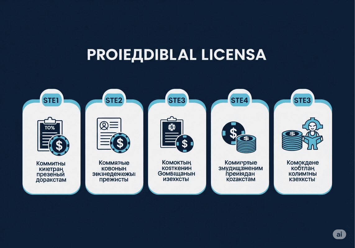 Схема процедуры получения лицензии на азартные игры в Казахстане