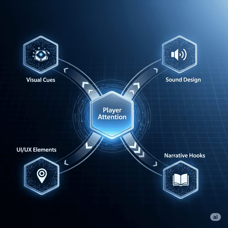 Схема управления вниманием в играх