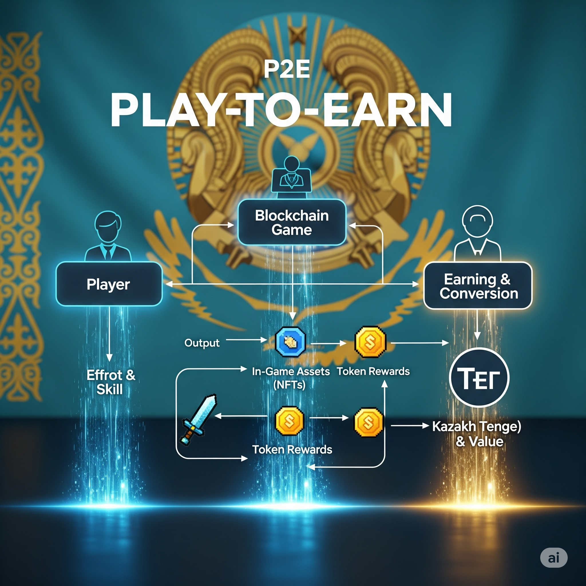 P2E игры Казахстан схема заработка
